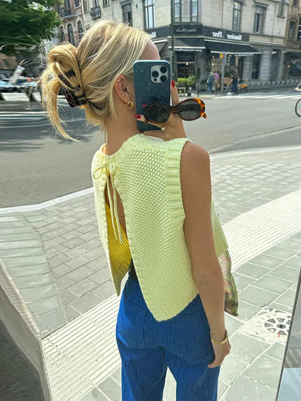 KAYA™ | Knit Top Yellow
