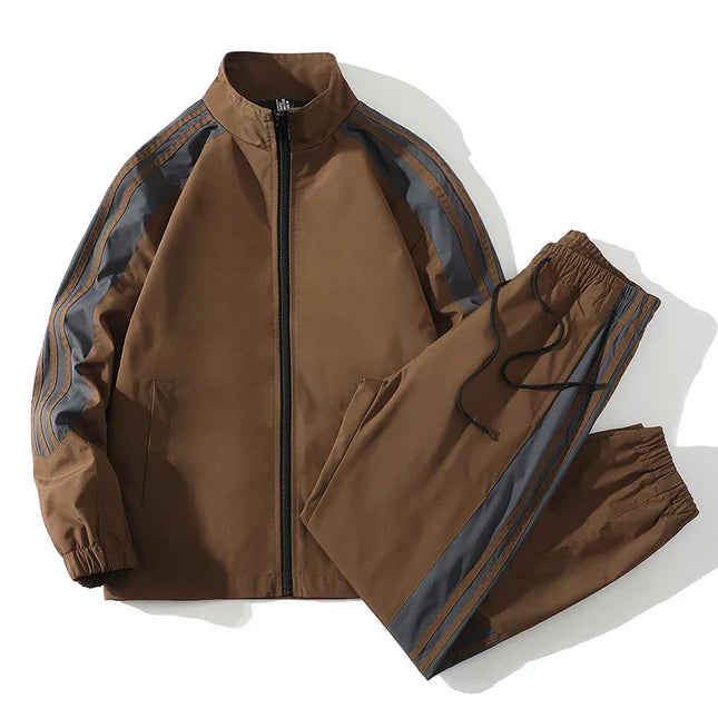 Vance Tracksuit Set Brown Tracksuit Set