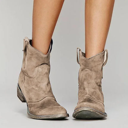 Vintage Cowboy Ankle Boots Brown Ankle Boots