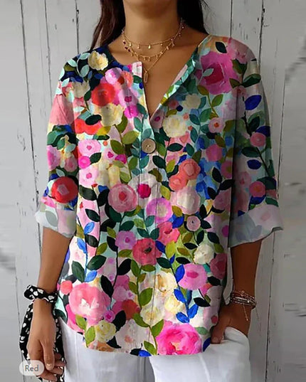 Cotton Linen Blouse Blouses
