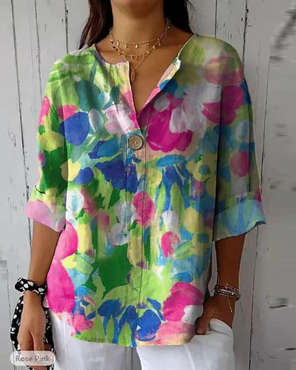 Cotton Linen Blouse Blouses