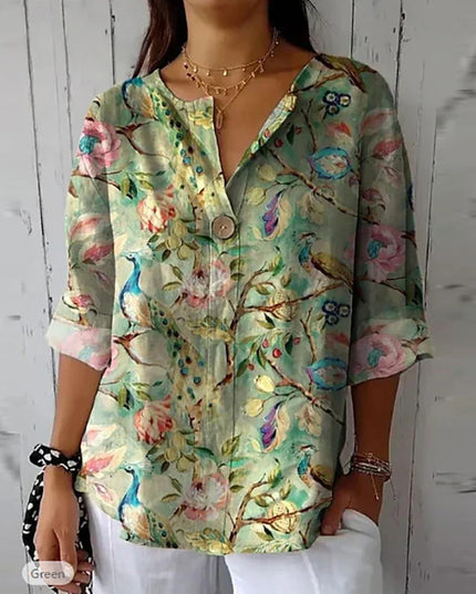 Cotton Linen Blouse Multicolor 4 Blouses
