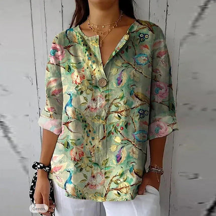 Cotton Linen Blouse Multicolor 4 Blouses