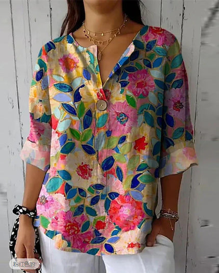 Cotton Linen Blouse Blouses