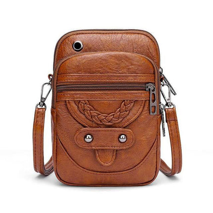 Vallana | Vintage Leather Crossbody Bag Brown