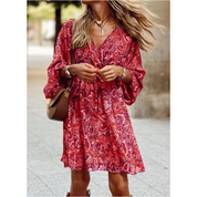 Stylish Boho Summer Dress Red Dresses