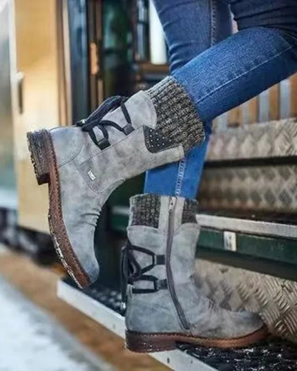 Julia | Wool Boots With Orthopedic Gray Boots