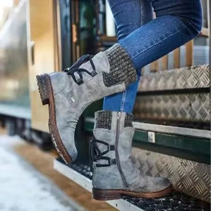 Julia | Wool Boots With Orthopedic Gray Boots