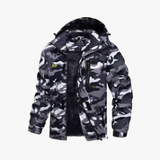 Warm Waterproof Winter Jacket Black Camo Jacket