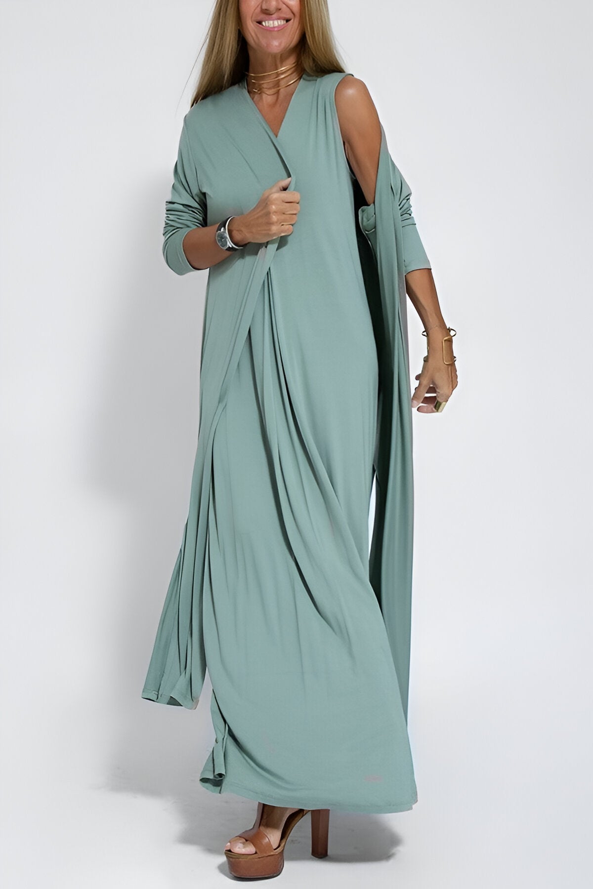 Delilah | Elegant long dress (+ Free Cardigan) Dress