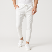 Monaco Cotton Linen Trousers White