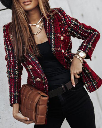 Women's Elegant Tailored Blazer Wine red Blazer