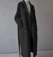 Alicia | Long Wool Coat BLACK