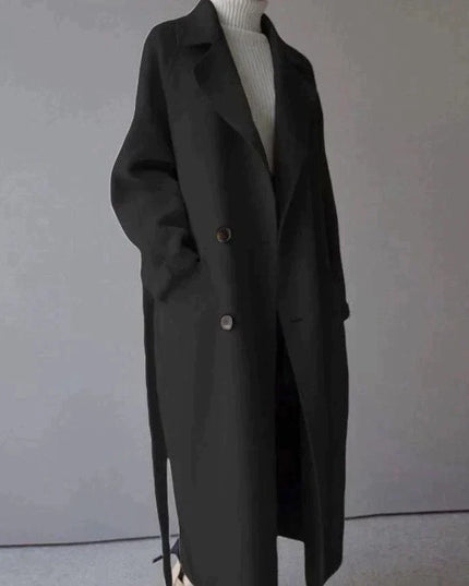 Alicia | Long Wool Coat BLACK