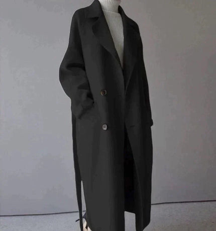 Alicia | Long Wool Coat BLACK