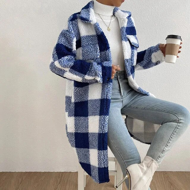 ﻿Gwen - Checkered Women’s Coat Coats & Jackets