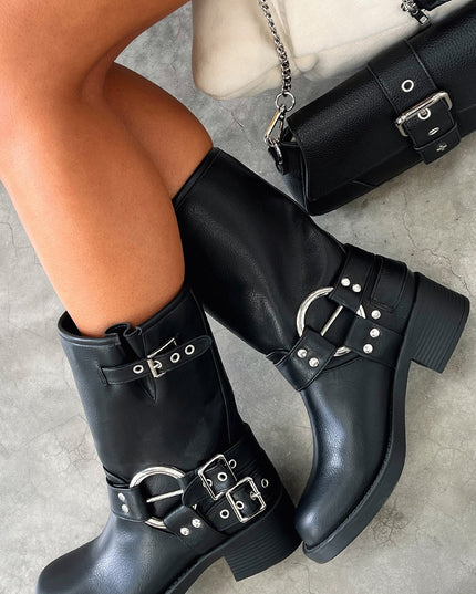 Women's Black Short Boots Black Boots