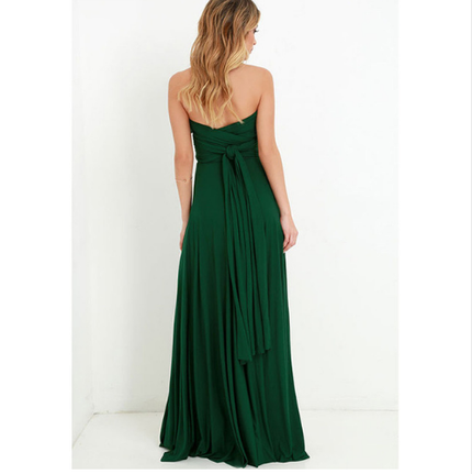 Women's Multiway Maxi Dress Green Dresses