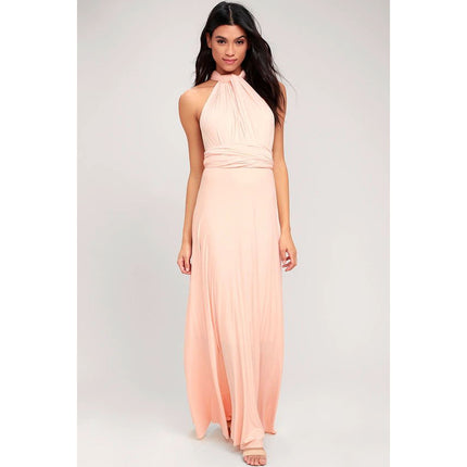 Women's Multiway Maxi Dress Champagne powder Dresses