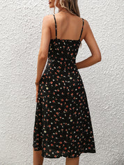 Women's Polka Dot Suspender Maxi Dress Dresses