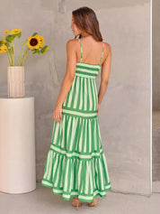 Women's Striped Summer Maxi Dress with Pockets Dresses