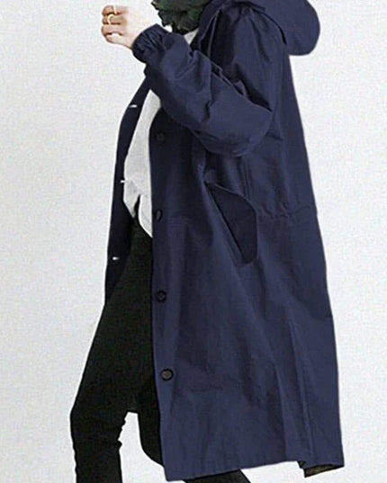 Laura | Waterproof windbreaker with hood Marineblue