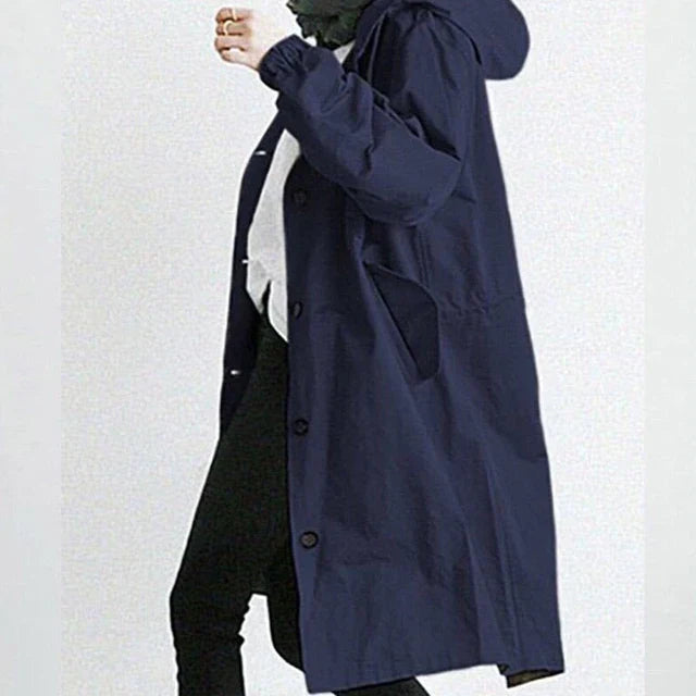 Laura | Waterproof windbreaker with hood Marineblue