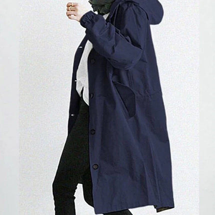 Laura | Waterproof windbreaker with hood Marineblue
