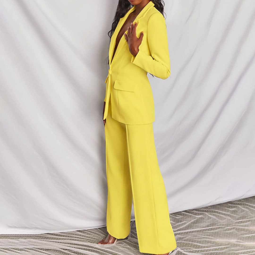 Elegant Women's Blazer and Pants Set Blazer