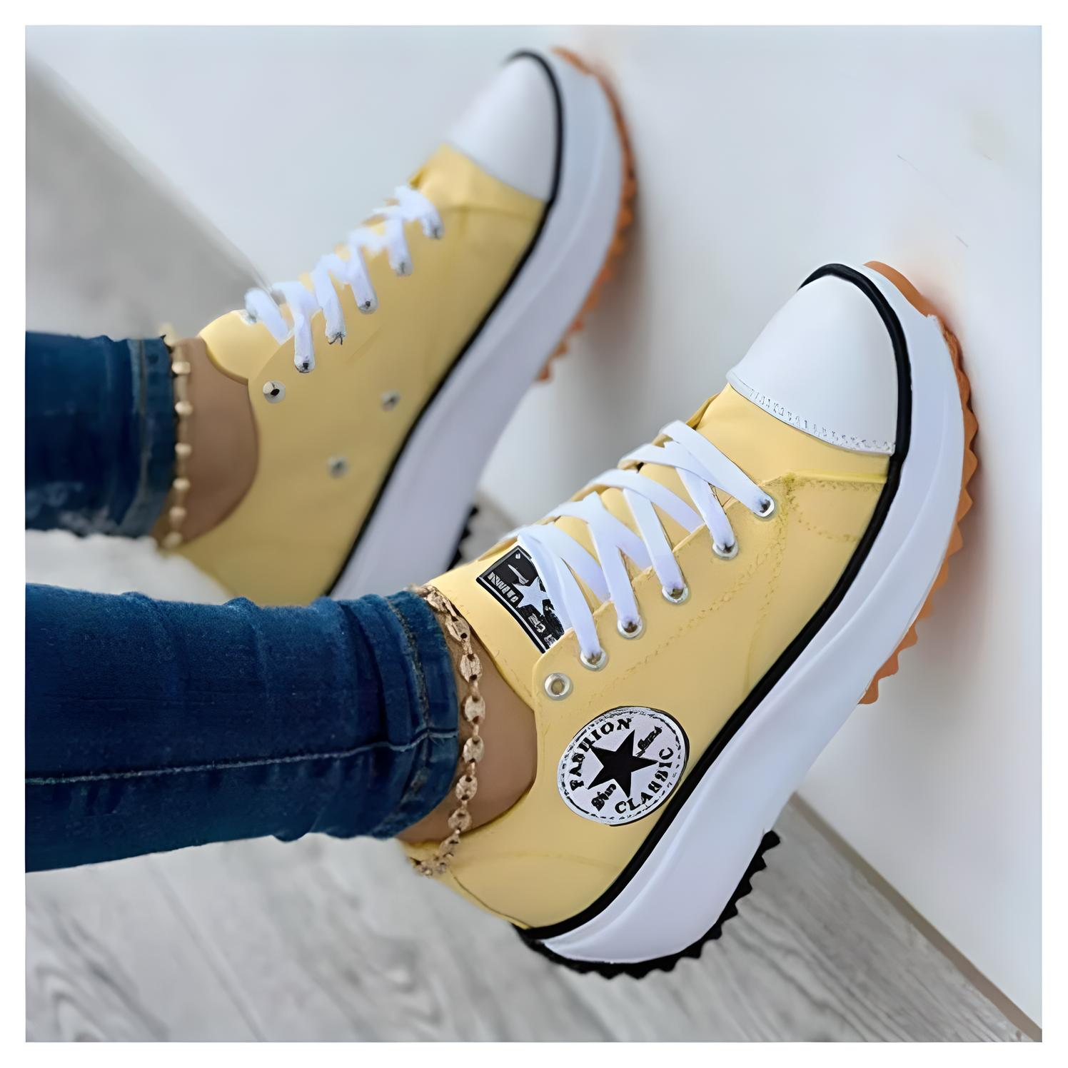 Comfortable Modern Orthopedic Sneakers Yellow Orthopedic Sneakers