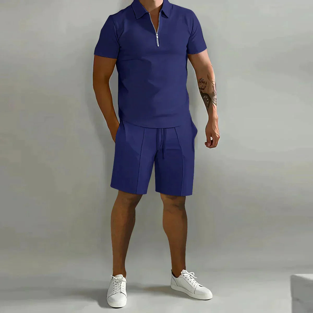 Thomas | Polo With Shorts Blue