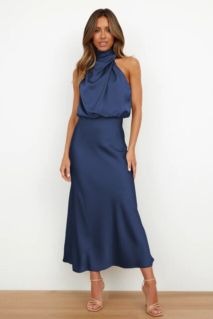 Leila | Stylish Cocktail Dress Blue Dresses