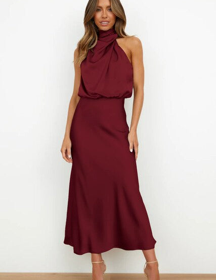 Leila | Stylish Cocktail Dress Bordeaux Red Dresses