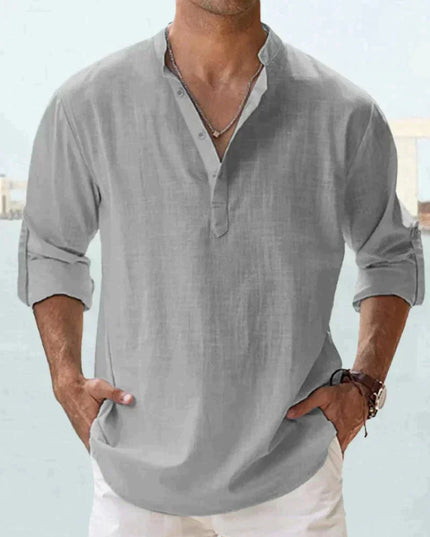 Men's Classic Linen Shirt GraY Shirts