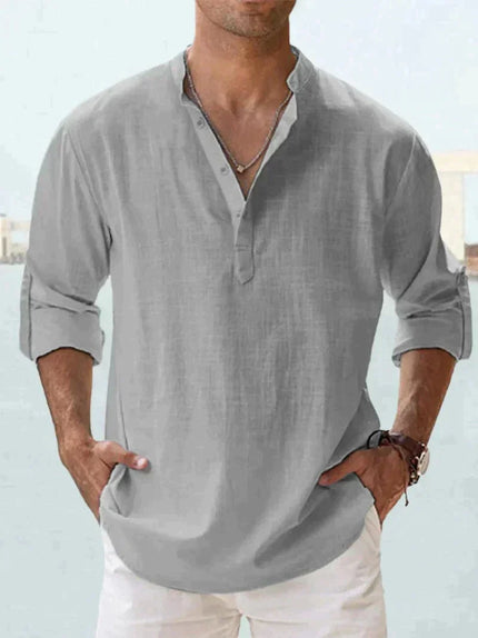 Men's Classic Linen Shirt GraY Shirts