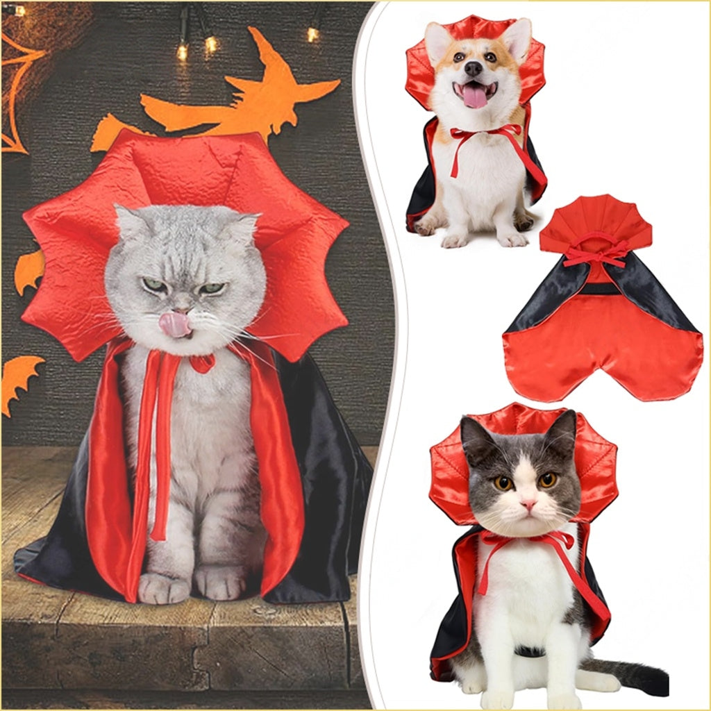 Pet Vampire Cloak Halloween Costume Pet Apparel