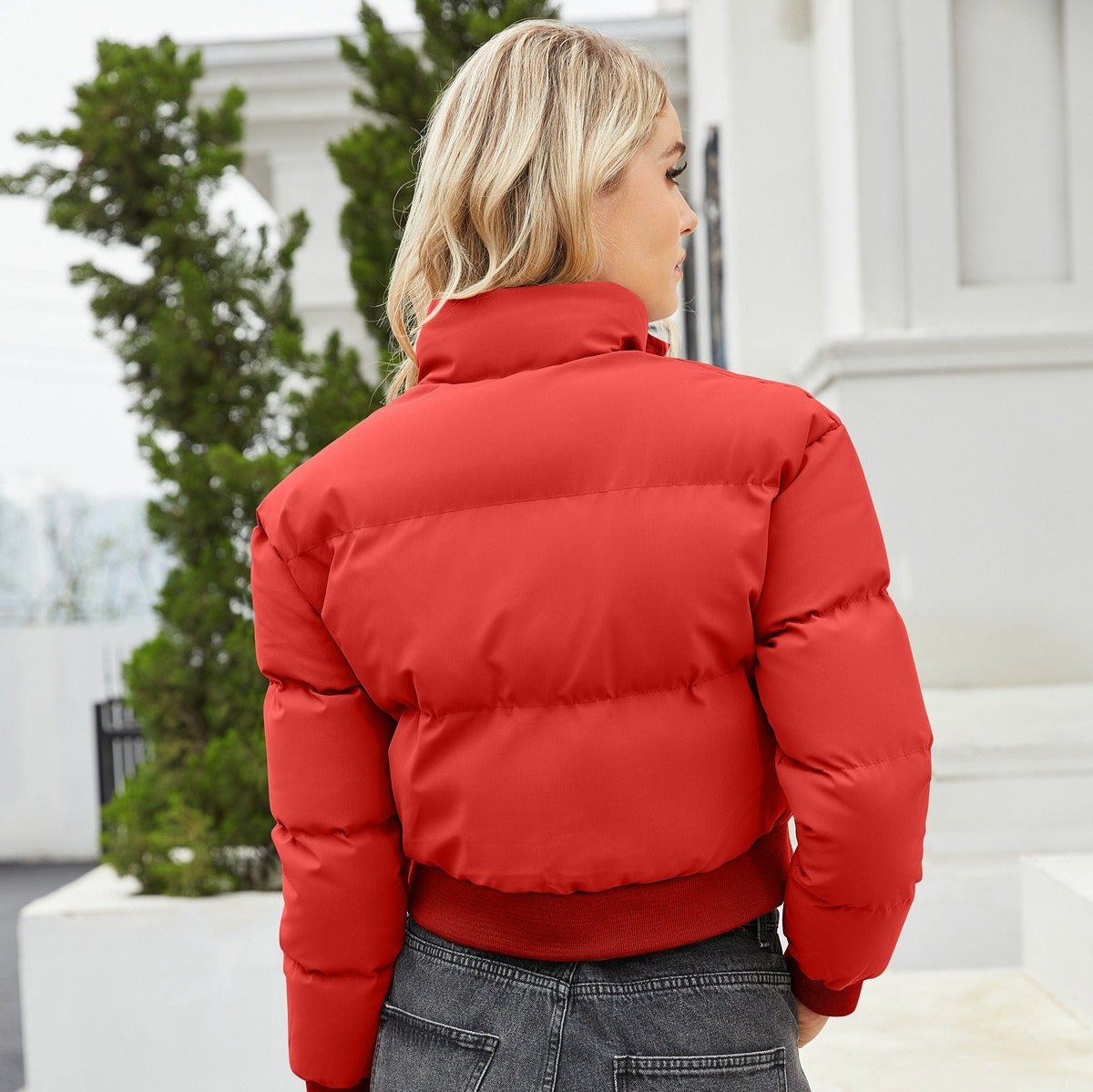 Elegant Warm Cotton Padded Short Coat Short Coat