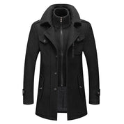 Men's Wool Blend Overcoat Black Coat