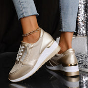 Women's Lace-Up Side-Zip Sneakers Sneakers