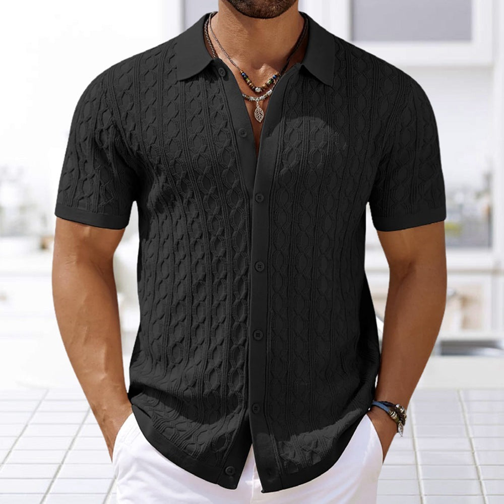 Paloma Knitted Polo Shirt Black Polo Shirts