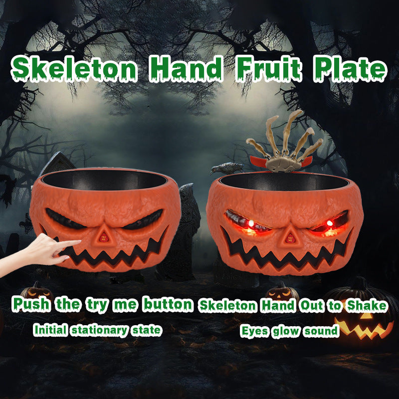 Animated Halloween Pumpkin Candy Dish Halloween Decorations