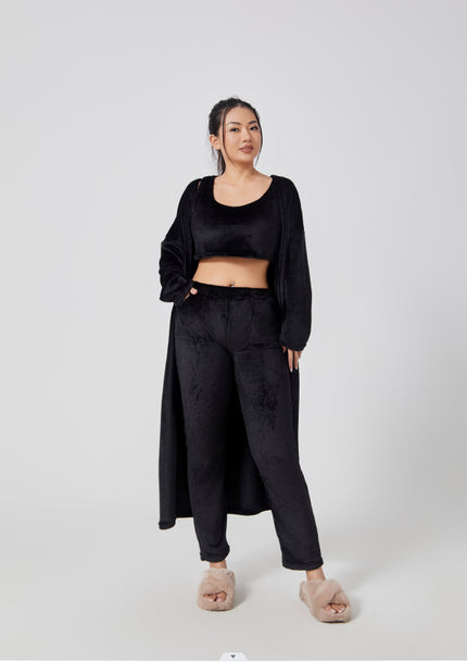 Cozy 3‑Piece Women's Lounge & Pajama Set Black Sets
