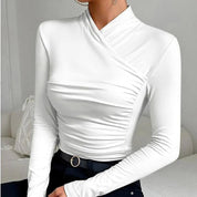 Talea | Cross Neck Top White TOP