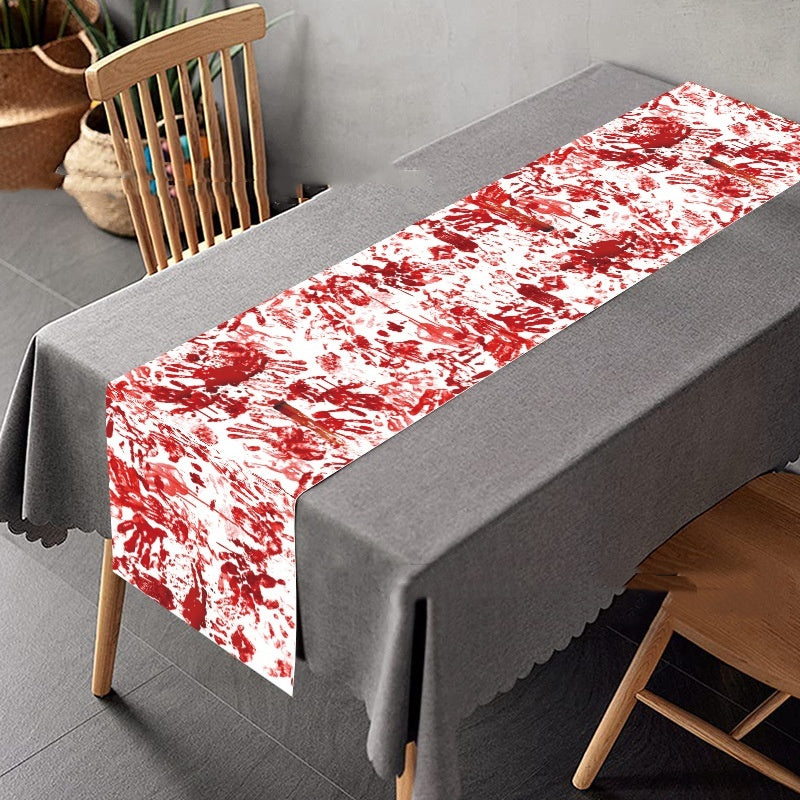 Haunted Blood Hand Halloween Tablecloth Holiday Decoration