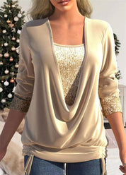 Gie | Elegante top Gold 50% Korting Shirts & Tops
