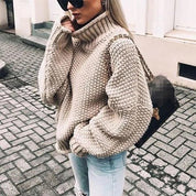 Geneva® - Sweater With Half High Collar Khaki