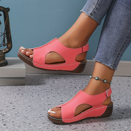 Comfortable Wedge Sandals Pink Sandals