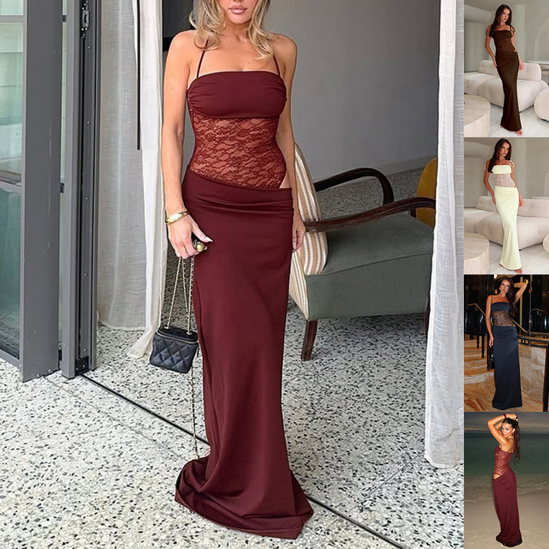 Elegant Women's Lace Long Dress Dresses
