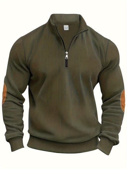 Men's Classic Quarter-Zip Sweater Green Sweater