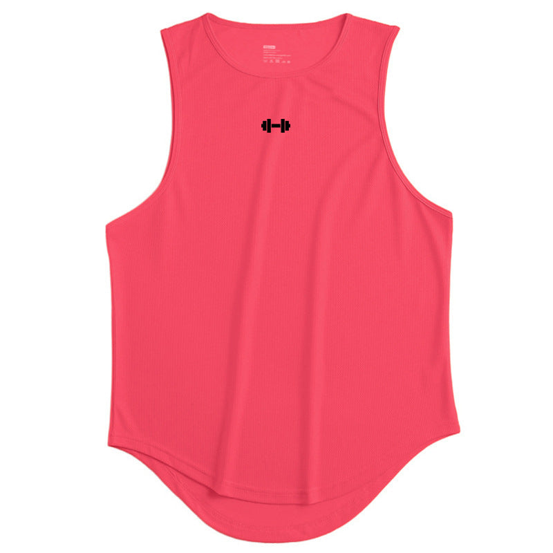 Men's Quick-Dry Sleeveless Fitness Vest Red T-Shirts